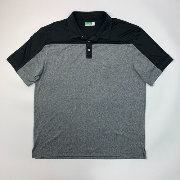 Ben Hogan Polo Shirt Mens XL Extra Large Black Gray Colorblock Performance Golf - Picture 2 of 11